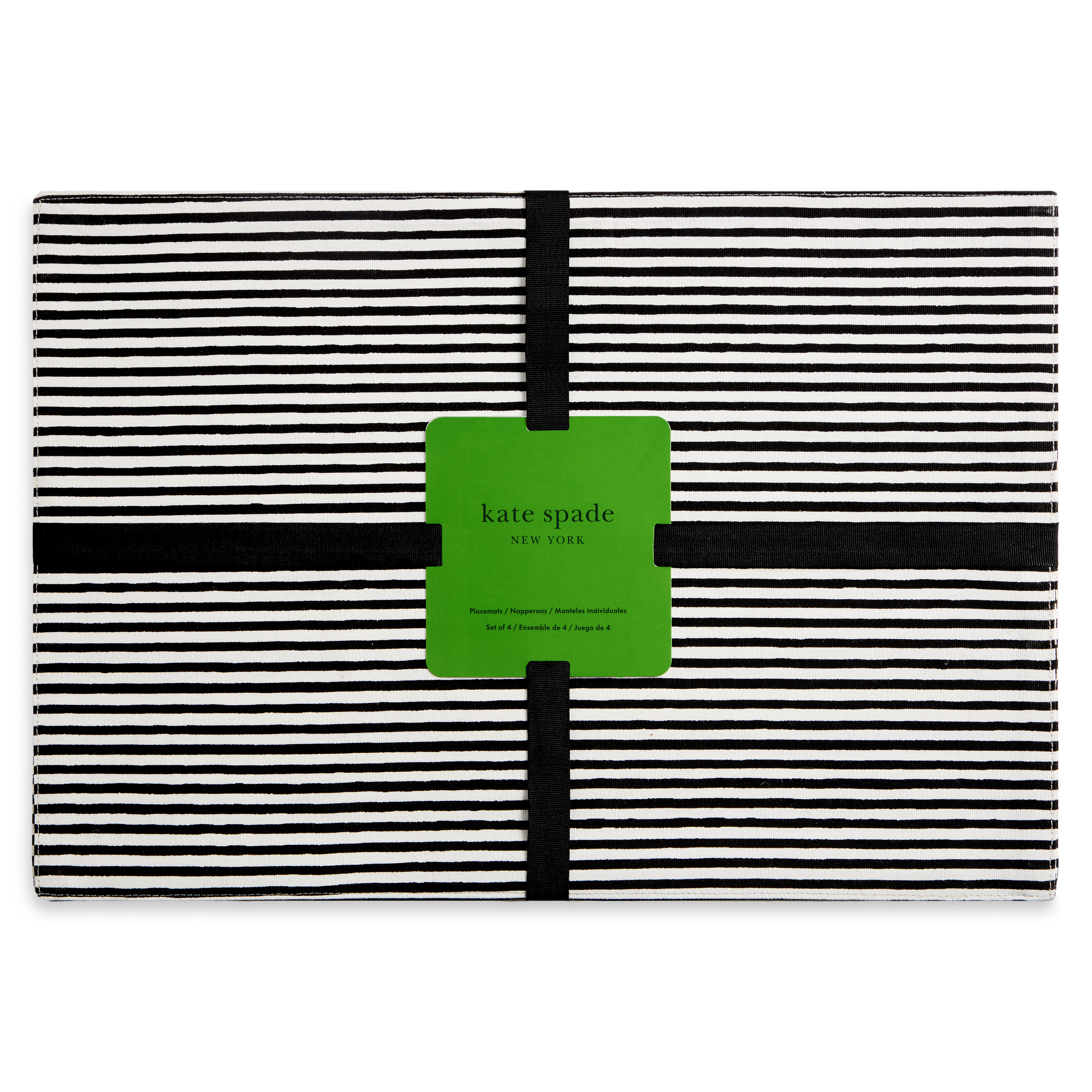 KATE SPADE NEW YORK Hand Painted Shirting Stripe 4-Pack Placemat Set 13”x19” & Reviews | Wayfair