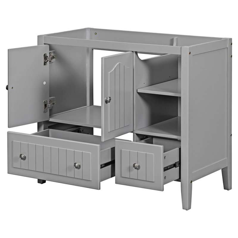 Base de meuble-lavabo simple seulement, gris