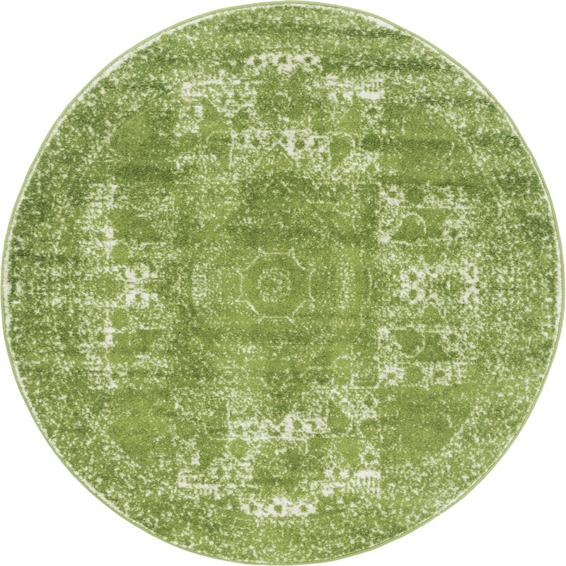 Rizo Geometric Indoor Rug, Round 5'3"