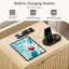 Table de chevet 3 tiroirs avec station de charge, ports USB-C et AC, table de chevet moderne en chêne naturel incurvé cannelé, largeur 19,6 po-278118770-284063656