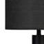 Lighting, lampe de table H 28 po, métal noir