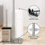 Matte Black Toilet Roll Holder with Brush Stainless Steel Free Standing 67 x 21 x 16 cm-2013577779
