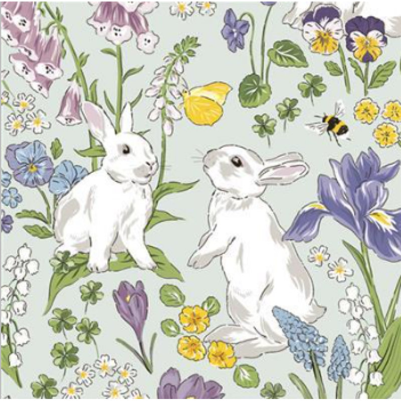 Ensemble de 20 serviettes de printemps et de fleurs