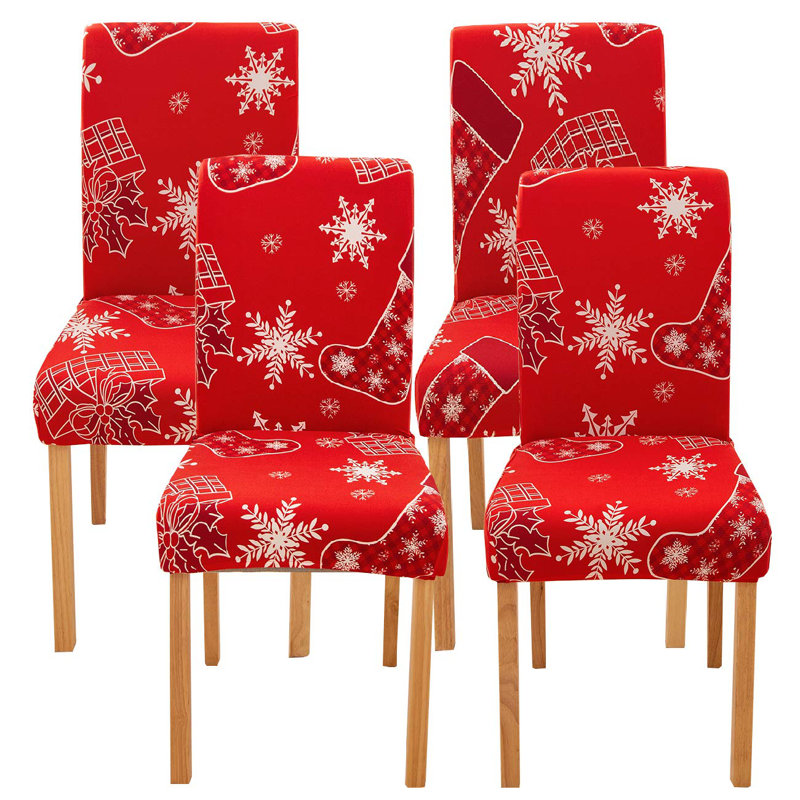 Housse pour chaise de salle à manger, Chaussette rouge