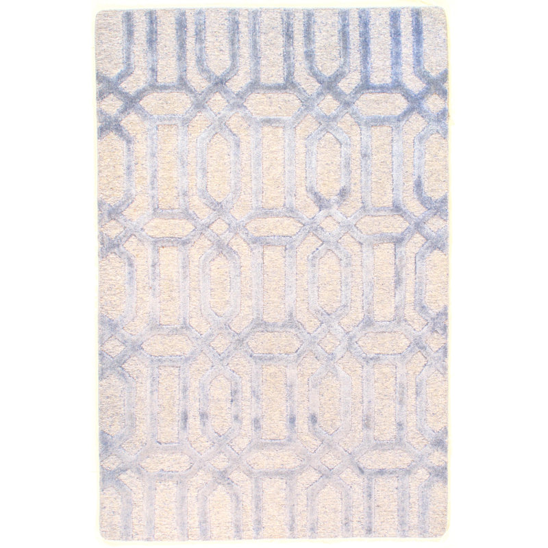 Hand Knotted Geometric Area Rug