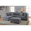 3 pièces Canapé modulaire gris et gris