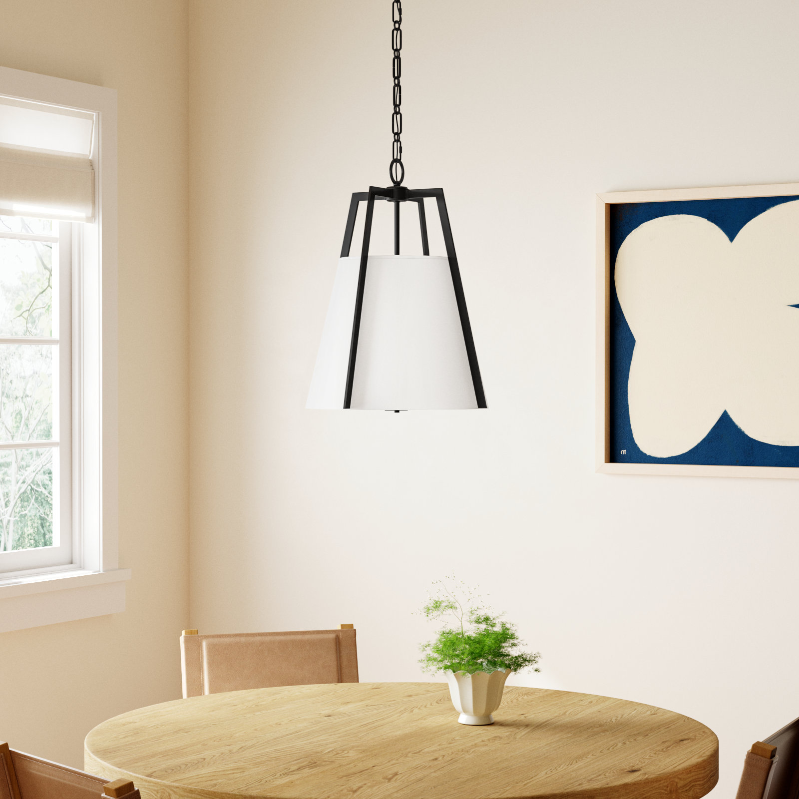 Joy Dimmable 3-Light Pendant, Black