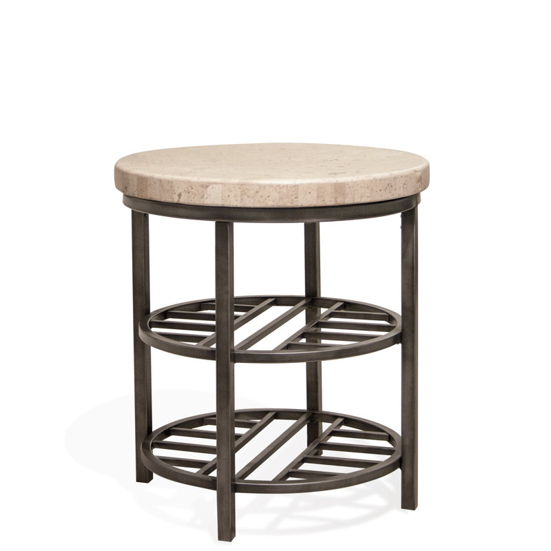 Stone Top End Table