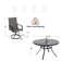 4-person Round Dining Set With Swivel Chairs