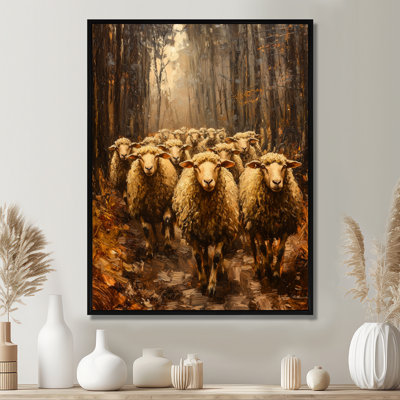 Décoration murale mouton Dontaz Minimalisme Woolly Wanderers III - Mouton