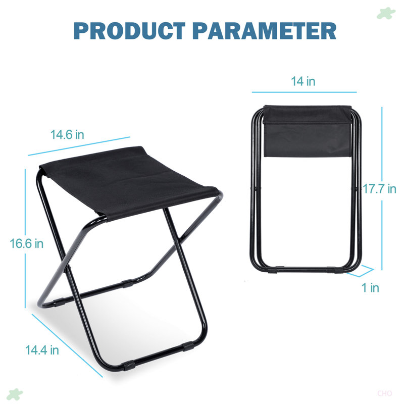 Tabouret de camping pliant, tabouret de camping pliable portatif, repose-pieds pliant pour chaise compacte légère