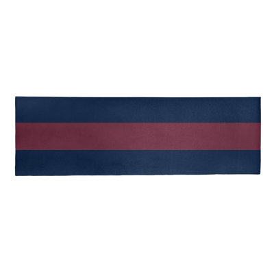 Tapis bleu marine/vin rayé