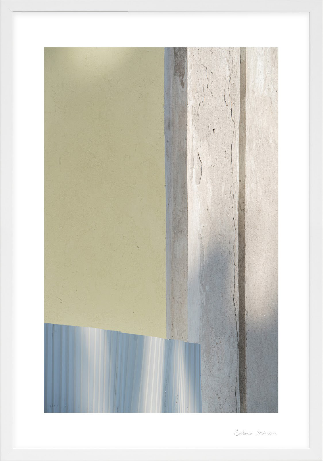 Ludvig "Sun and Concrete 1" Photo Print, White, 30" H x 21" W x 1.25" D