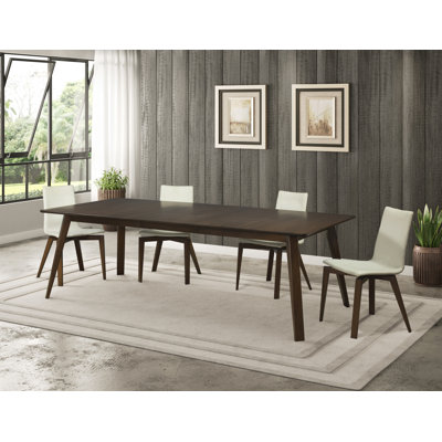 Leclair Extendable Maple Solid Wood Dining Table