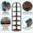 6-Tier Rustic Corner Bookshelf Display Rack