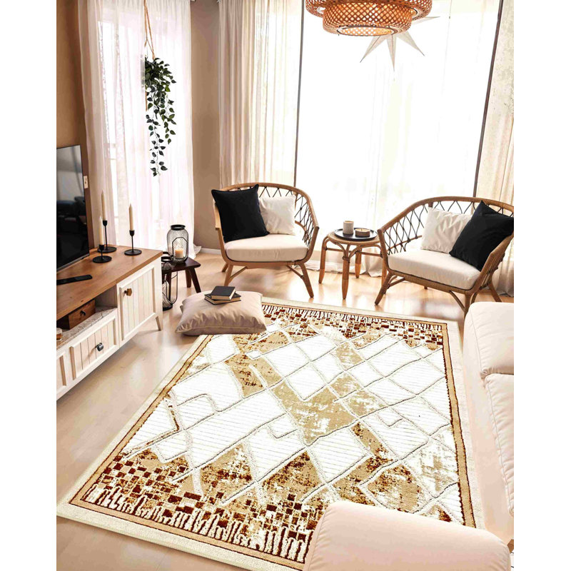Joseph Rug DESIGN 5521, Beige, Rectangle 5'3" x 7'7"