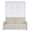 Lit escamotable double pleine grandeur avec coussin-502792474