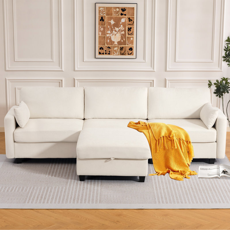Canapé modulaire Cottle, Beige, H 34,25 po x l 109 po x P 60,23 po