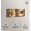 Gold Crescents Diptych Canvas Print Beige Wall Decor Set by Art Remedy, Black Frame, 12 x 12-845550555-845550552
