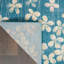 Tapis bleu turquoise à motif floral Zaizi-305690804