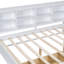 Lit de jour en bois avec 2 tiroirs, lit de jour avec tablette de rangement et ports de chargement USB, blanc