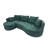 Curved Modular Sectional Sofa with No Assembly and Included Pillows