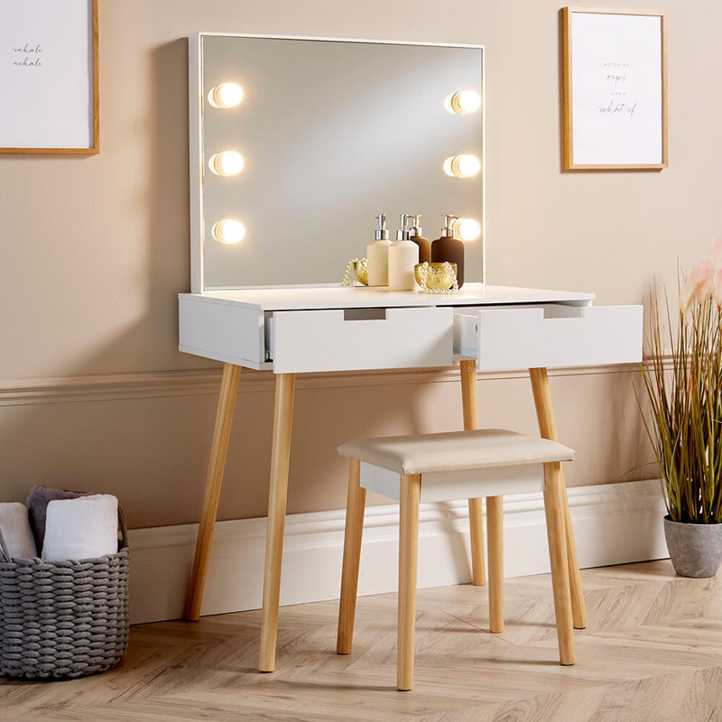 Maisy Dressing Table with Mirror