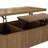3 In 1 Lift Top Coffee Table, Modern Fluted Convertible Coffee Tables Converts To Dining Tables