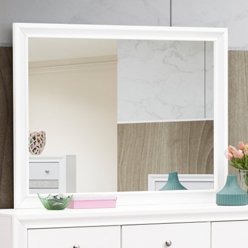 Miroir mural Burlington, Blanc, Rectangle, 37 po x 46 po