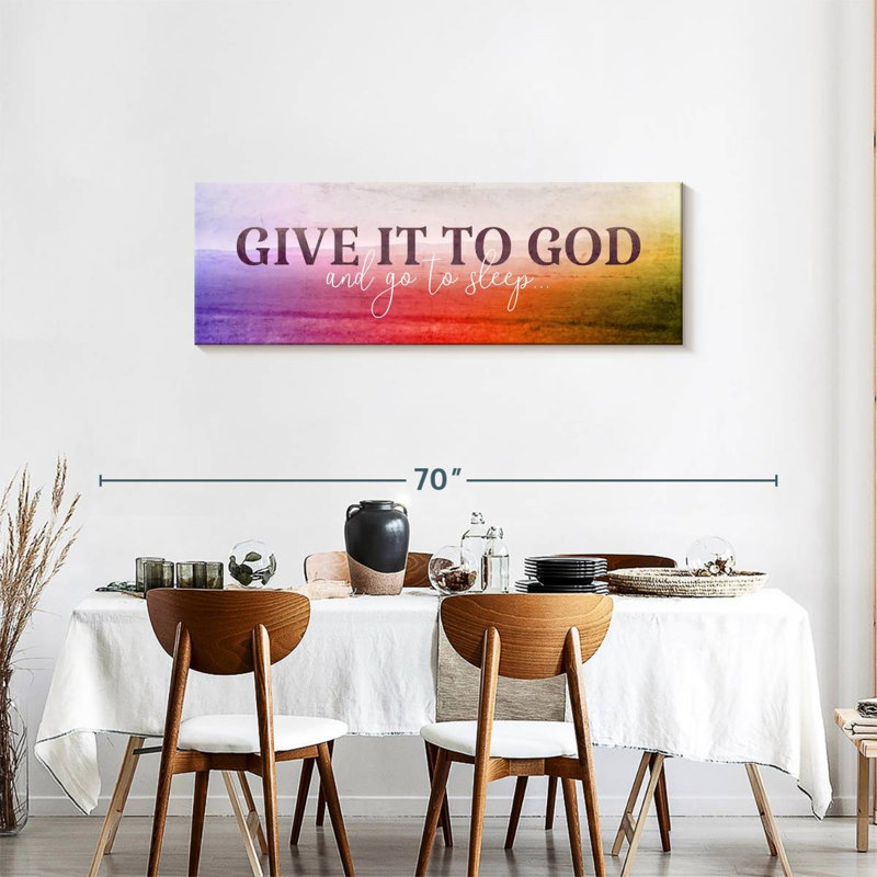 Offrez-le à Dieu II sur toile, H 18 po x l 54 po x P 1,25 po