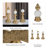 Kendralyn 3 Pieces Turin Gold Chess Pieces