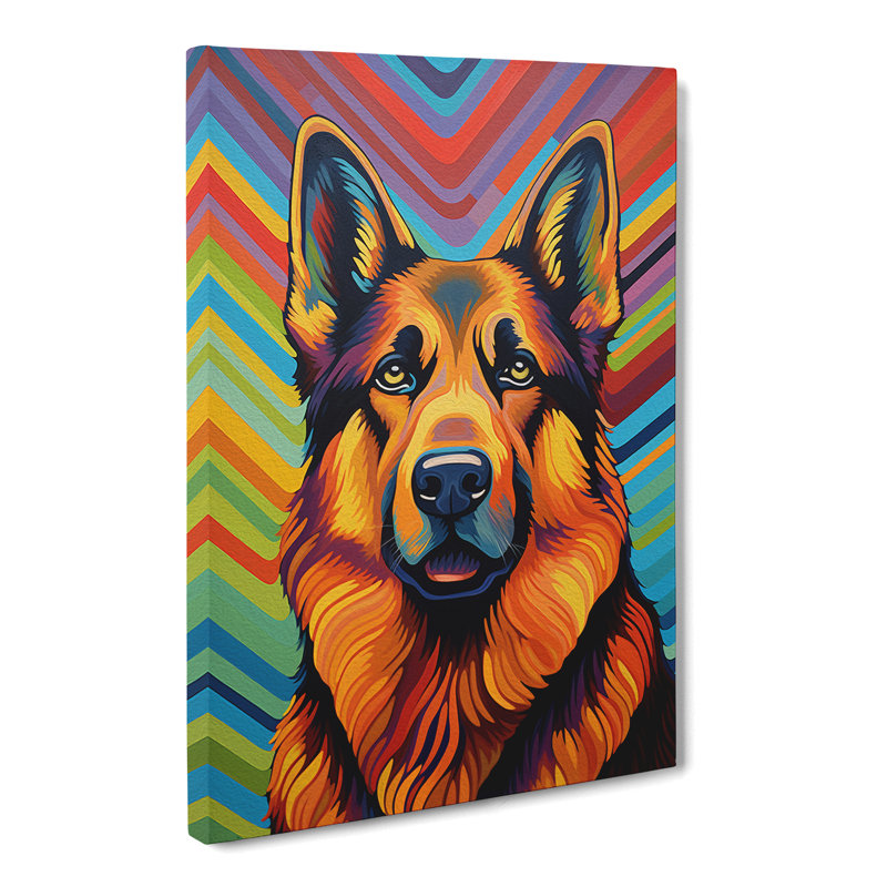 German Shepherd Op - Art Prints - Wrapped Canvas, 76cm H x 50cm W x 3cm D