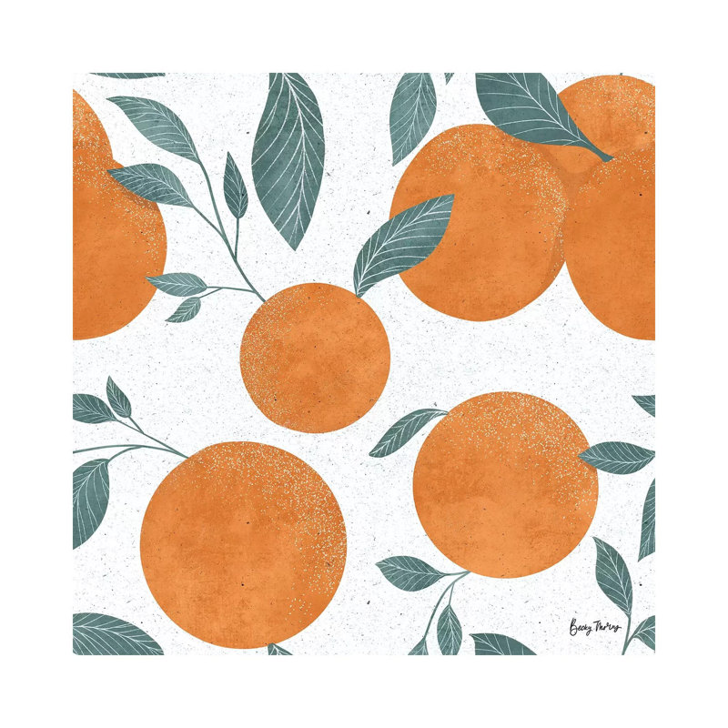 Fruity Cocktails Pattern I by Becky Thorns - Wrapped Canvas Print, 30.48 cm H x 30.48 cm W