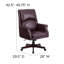 Fauteuil de bureau pivotant à dossier haut avec accoudoirs LeatherSoft-30774862