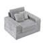 Canapé simple 42,52 po en velours côtelé gris-460661779