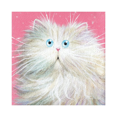 White Persian by Kim Haskins - Wrapped Canvas Painting