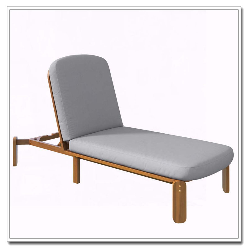 Chaise longue d'extérieur ajustable, Gris