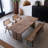 Medieval style solid wood dining table.-110976346