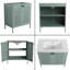 Meuble-lavabo autoportant simple 30 po avec 2 portes Saxar et plateau en céramique blanc Saxar-319223991