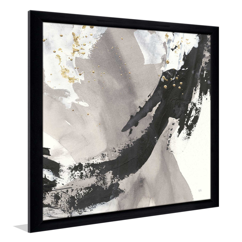 «Galaxy II», reproduction de peinture acrylique, H 21,5 po x l 21,5 po x P 0,75 po, Cadre noir
