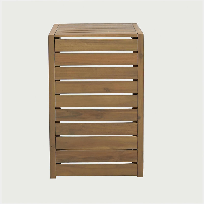 C-shape end table  Brown