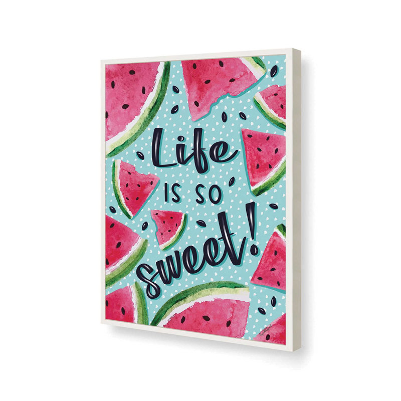 «Life is So Sweet» par Elizabeth Tyndall, reproduction d'art, L 12 po x H 16 po, Blanc, Impression encadrée