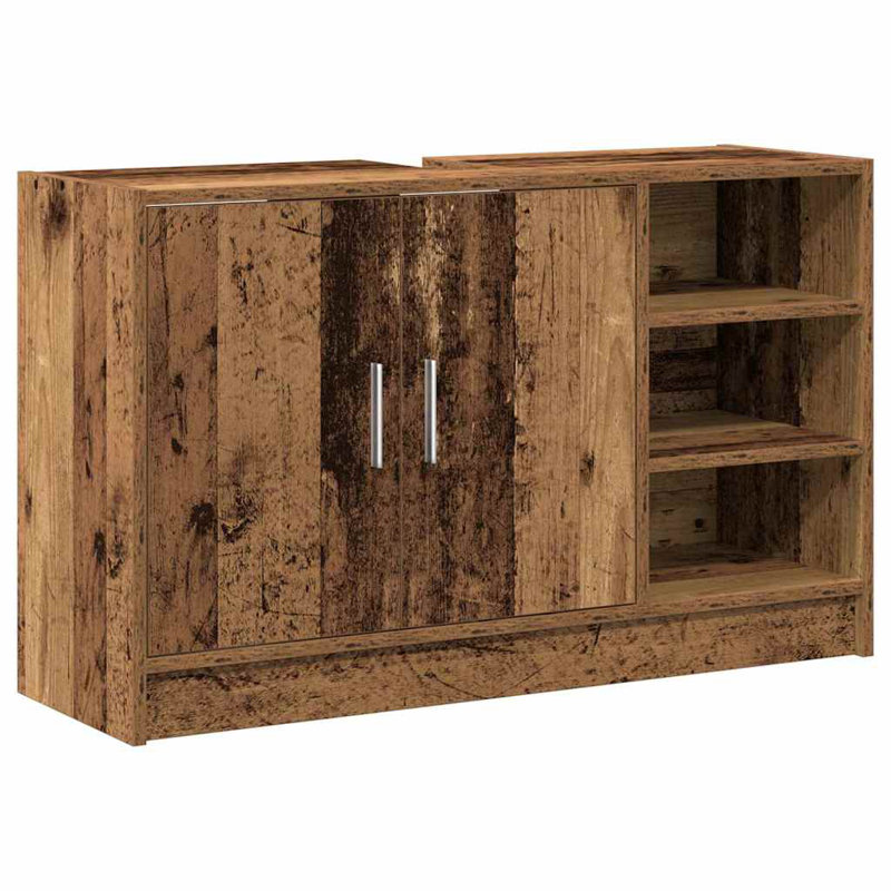 Sink Cabinet With Door 90 X 29 X 55 Cm Engineered Wood, Old Wood