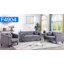 Redéfinissez l'élégance et le confort luxueux | Ensemble de canapé de salon en microfibre gris 3 pièces