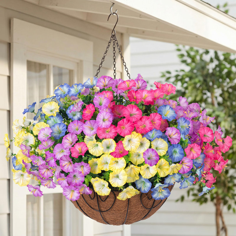 Panier à fleurs artificiel suspendu Eucalyptus, 4 Multicolor