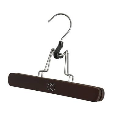 The Hanger Store™ Wooden Clamp Coat Hangers with Felt Grip. For trousers,  skirts | eBay