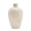 Cole and Ceramic Wide Textured Decorative Vase with Brown Accents