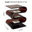 Table basse en acrylique de luxe italien en forme de S 19,68 pouces Guthrey, porte-revues (matériau acrylique de 0,47 po d'épaisseur)-309294692-328441385
