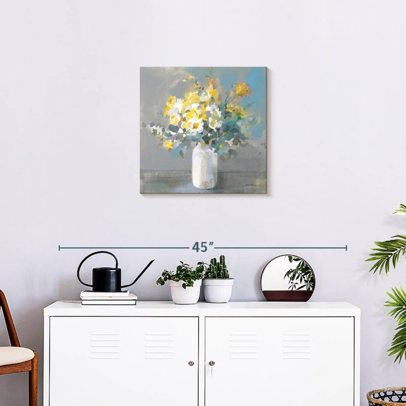 Touch Of Spring White Vase, 20'' H x 20'' W
