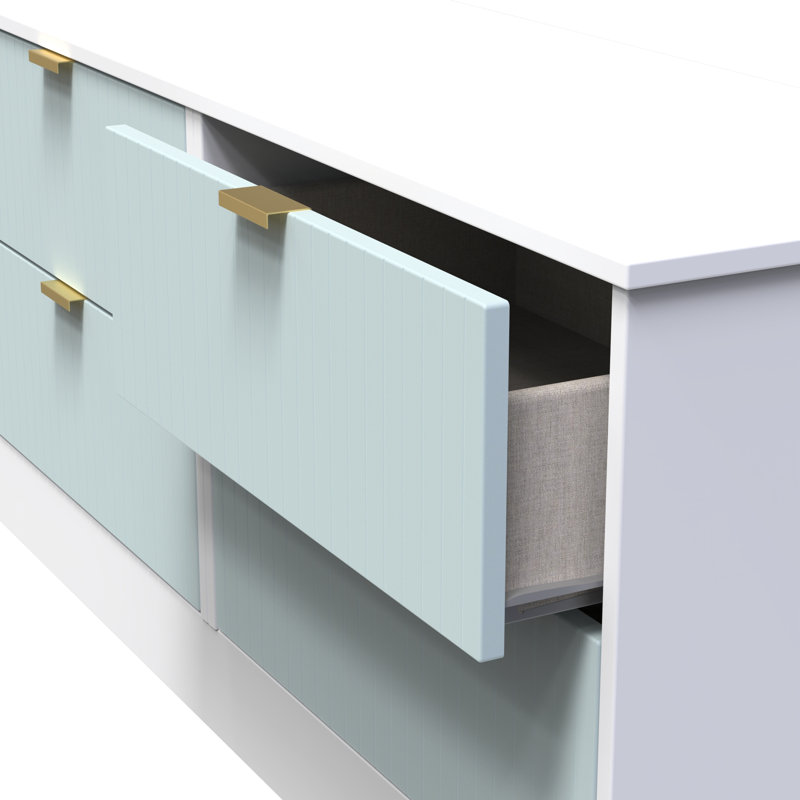 Berklie 115cm W 4 - Drawer Chest of Drawers, Duck/White